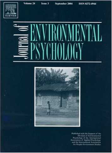 Vergrösserte Ansicht: Titelseite Journal of Environmental Psychology