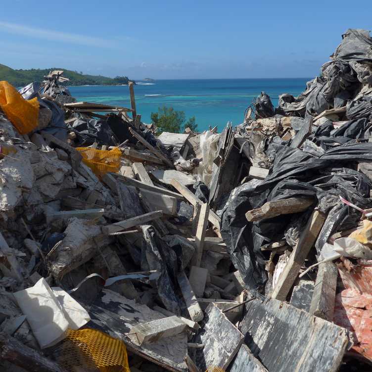 Landfill on the Seychelles